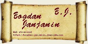 Bogdan Janjanin vizit kartica